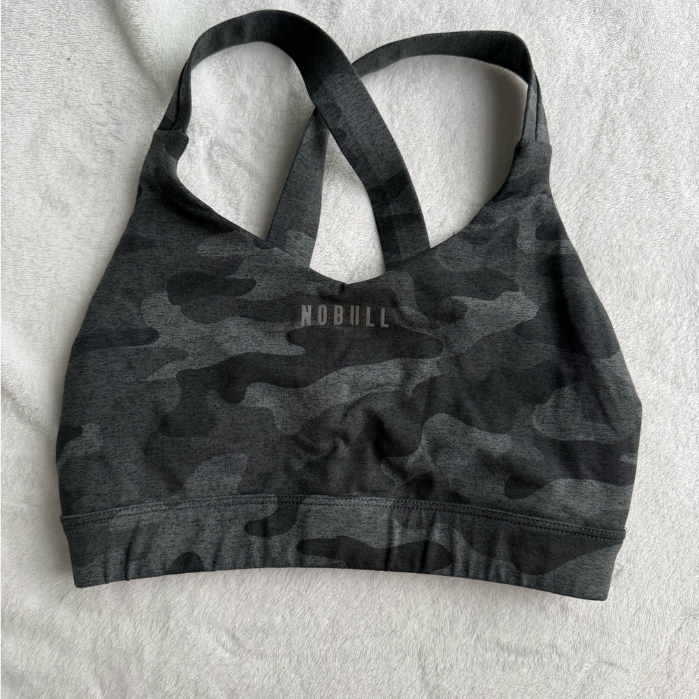 NOBULL Black camo Sport bra